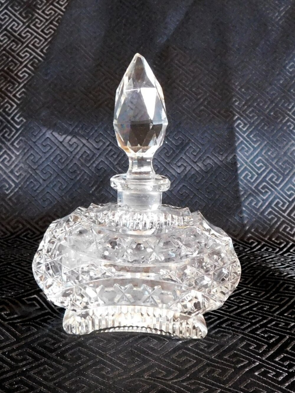 Oval Footed Glass Perfume Bottle # 24111